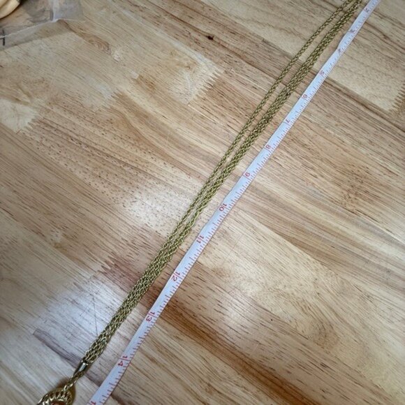 Vintage Amedeo Gold-Tone Multi-Strand Necklace With Reversible Cameo Pendant - Picture 11 of 15